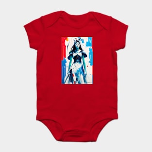 Asian warrior woman 3 Baby Bodysuit